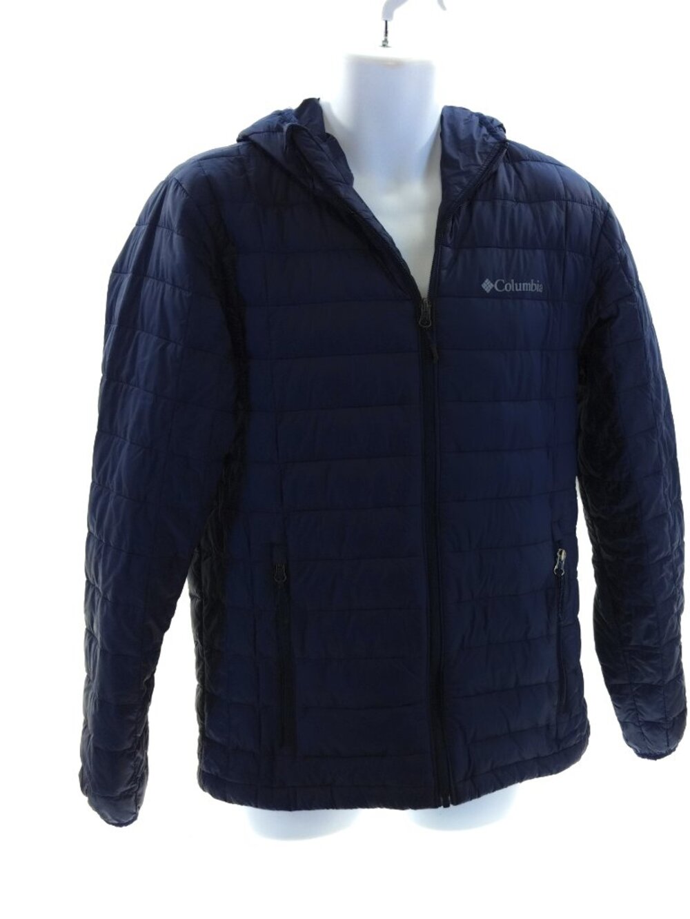 Columbia Men's M Navy Hooded Down Insulated Puffer Jacket WM1176